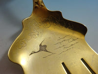 Japanese by Tiffany & Co. Sterling Fish Serving Fork with Bird Vermeil 9 1/2"