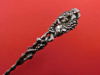 Dominick and Haff Sterling Silver Claret Ladle w/Twist Handle Pcd Grapes 16" #35