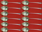 Chippendale by Towle Sterling Silver  Grapefruit Spoon Custom Set 12 pcs Fluted