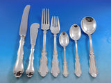 Holberg by A. Dragsted Danish Sterling Silver Flatware Set for 12 Rare 59 pcs
