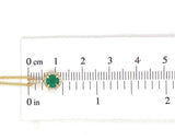 18k Gold .40ct Fine Genuine Emerald and Diamond Pendant w/ 18k 18" Chain #J7001