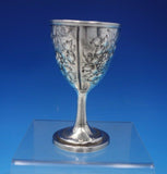 Peter and Ann Bateman English Georgian Sterling Silver Wine Goblet Grapes #5245