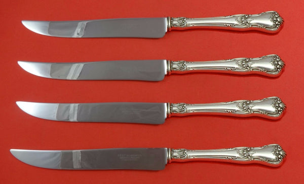 Memory Lane by Lunt Sterling Silver Steak Knife Set 4pc Large Texas Sized Custom