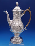 Irish Dublin 1775 Sterling Silver Coffee Pot Swans Birds Swags (#8390)