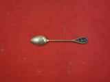 Norwegian Sterling Silver Demitasse Spoon vermeil plique a jour enamel 4"