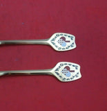 Christmas by A. Michelsen Sterling Silver Fork and Spoon Set 2pc 1951 Vermeil