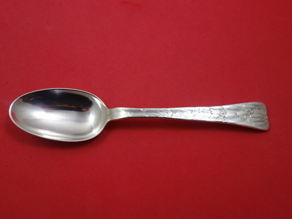 Lap Over Acid Etched by Tiffany Sterling Place Soup Spoon w/Barberries 7"
