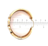 14k Gold and Genuine Natural Diamond Hinged Italian Cuff Bracelet (#J5734)