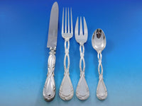 Royal by Puiforcat France Sterling Silver Flatware Set Service 136 pcs Dinner