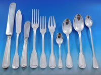 Palladio Fiddle Thread Italy Sterling Silver Flatware Set 140 pcs Dinner Italian