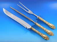Athene by Amston Vermeil Gold Sterling Silver Flatware Set Service 171 pc Dinner