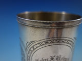 Whiting Sterling Silver Baby Child's Cup Mug Brite-Cut Footed #56C Dated 1866