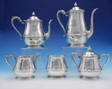 Debutante by Richard Dimes Sterling Silver Tea Set 5-Piece #81 (#3245)