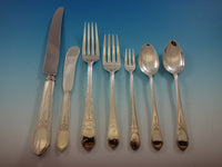 Early American Engraved by Lunt Sterling Silver Flatware Set 8 Service 60 Pcs