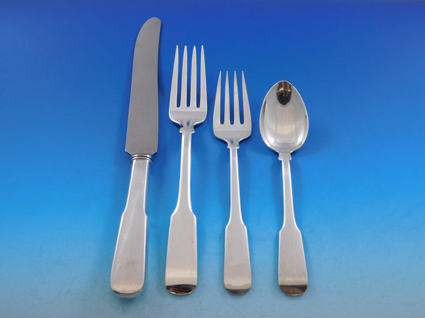 Colonial Fiddle by Watson Sterling Silver Flatware Service for 6 Set 24 pieces
