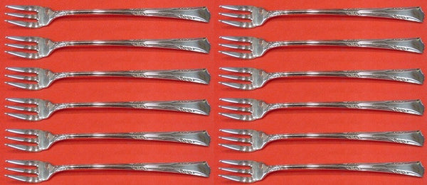 Greenbrier by Gorham Sterling Silver Cocktail Fork Set 12 pieces 5 1/2"