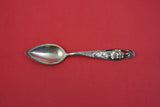 Flora by Shiebler Sterling Grapefruit Spoon Pierced w/ geranium 5 3/4"