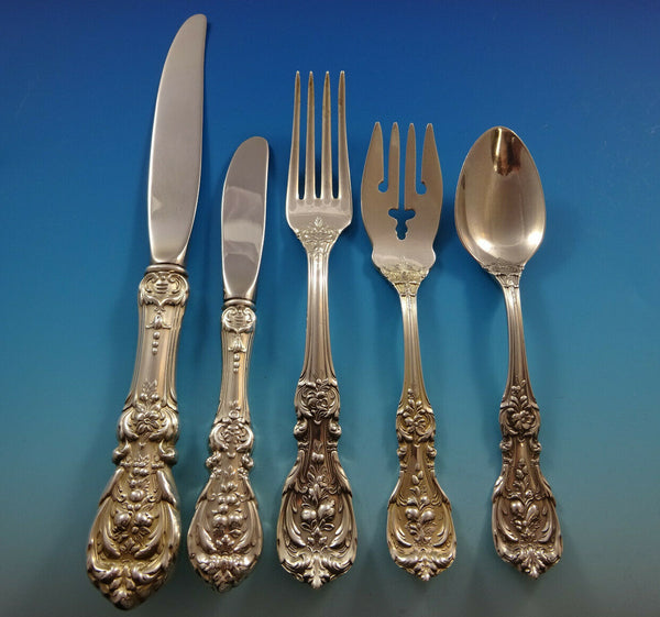 Francis I Reed & Barton Sterling Silver Flatware Service For 12 Set 60 Pieces