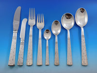 Champagne by O. Mogensen Danish Sterling Silver Flatware Set For 6 Modern 52 Pcs