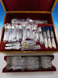 Colonial by Tiffany Sterling Silver Flatware Set Service 184 pcs Fitted Chest