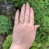 10k Yellow Gold Ring with Oval 1.22ct Genuine Natural Aquamarine Size 7 (#J6771)