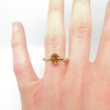 14k Solitaire Ring w/Specialty Concave Cut 1.05ct Genuine Natural Citrine #J3857