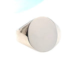 10k White Gold Blank Signet Ring Jewelry (#J5681)