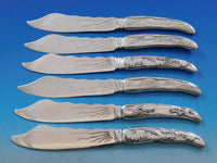 Lap Over Edge Acid Etched Tiffany & Co. Sterling 24Pc Fish Set Birds Aesthetic