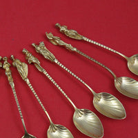 Apollo by Gorham Sterling Silver Set 12 Coffee Spoons 4 1/4" Figural Victorian