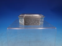 Crichton Bros LAC English Estate Sterling Silver Box Engraved Birds London #6509