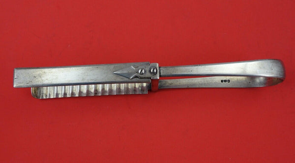 English Georgian Sterling Silver Asparagus Serving Tong London 1801 yoked 8 1/2"