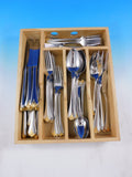 Cara by Yamazaki Stainless Steel Gold Accent Flatware Service Set 61 pieces