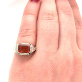 1.09ct Genuine Natural Citrine 10k Yellow Gold Filigree Ring Jewelry (#J5754)