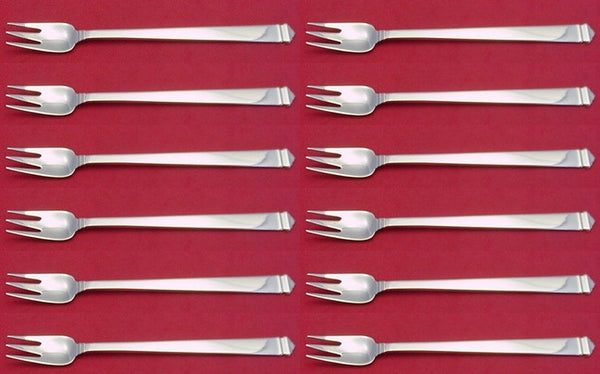 Hampton by Tiffany and Co Sterling Silver Cocktail Fork Set 12 pieces 6"