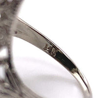 14k White Gold Filigree Art Deco Genuine Natural Bloodstone Ring (#J5785)