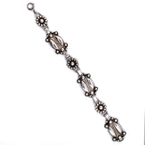 Sterling Mid Century Modernist Bracelet Daisy (#J5486)