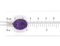 14k White Gold 12.52 Carat Oval Cut Genuine Natural Amethyst Pendant (#J7190)