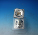 Beaded by Bigelow Kennard Sterling Silver Candlestick Pair #10 BC w/Wreath #6362