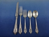 Rose Point by Wallace Sterling Silver Flatware Set for 8 Service 40 pcs Dinner
