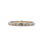 18k White Gold Hand Engraved Wedding Band Ring Jewelry (#J5727)