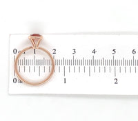 14k Rose Gold 1.00 Carat Genuine Natural Oregon Sunstone Solitaire Ring (#J7160)