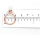 14k Rose Gold 1.00 Carat Genuine Natural Oregon Sunstone Solitaire Ring (#J7160)