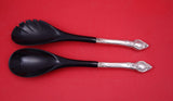 Cameo by Reed and Barton Sterling Silver Salad Serving Set w/black nylon 12 1/4"