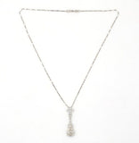 18k Gold 1.09 Carat Pear Cut Genuine Natural Diamond Pendant w/GIA Report #J7028