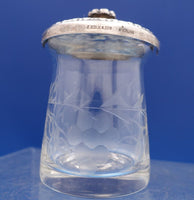 Repousse by Kirk Jam Jar with Cut Crystal and Sterling Silver Lid #17 (#8038)