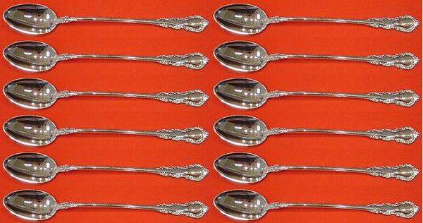 Georgian Rose by Reed & Barton Sterling Silver Iced Tea Spoon Set 12 pcs 7 1/2"