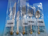 Edgemont Gold by Gorham Sterling Silver Flatware Set 8 Service 49 pcs Dinner New