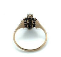 10k Yellow Gold Victorian Opal and Ruby/Paste Ring (#J4928)