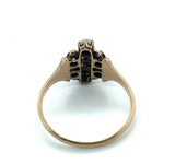 10k Yellow Gold Victorian Opal and Ruby/Paste Ring (#J4928)