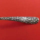 Repousse by James R. Armiger Sterling Silver Berry Spoon Scalloped Flower Motif